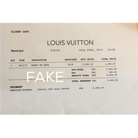 what does a louis vuitton receipt look like|louis vuitton receipt template free.